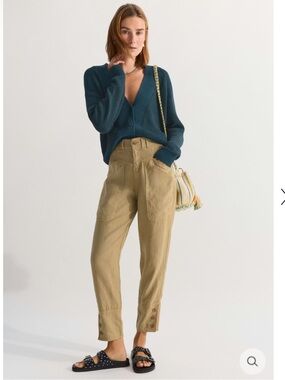 Wrap London Cropped Linen Pants NWT
